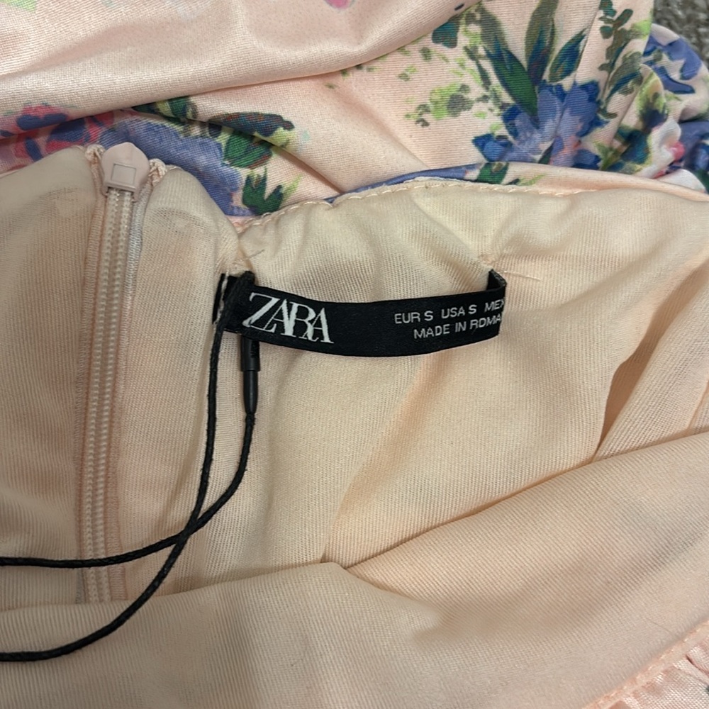 Zara Floral Printed Mini Dress - Picture 6 of 6